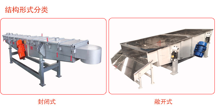 振動(dòng)輸送機(jī)分為封閉式與敞開式兩種。