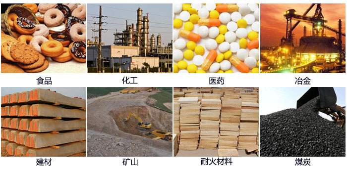 DH-800振動篩適用的行業(yè)：食品，化工，醫(yī)藥，冶金，建材，礦山，耐火材料，煤炭。